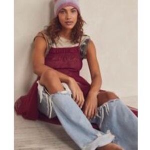 Free Prople Can't Stop Won't Stop Slip in Off Beat (Burgundy) XL